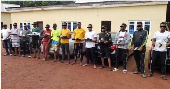 EFCC Arrests 13 Yahoo Boys In Another Clamp Down In Enugu (Photos)