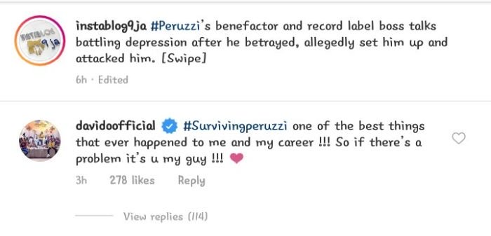 davido surviving peruz