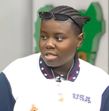 Teni chatting with Wazobia Max TV in July 2018